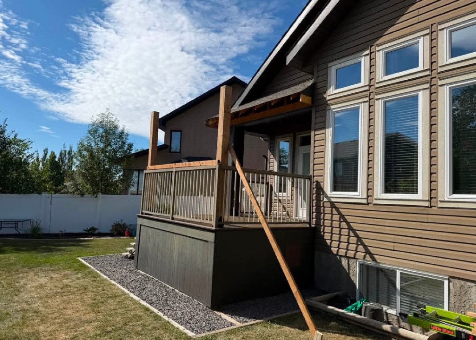 Before, Composite Deck Resurface & Roof Cover in Red Deer, AB, by Green Ladder Contractors