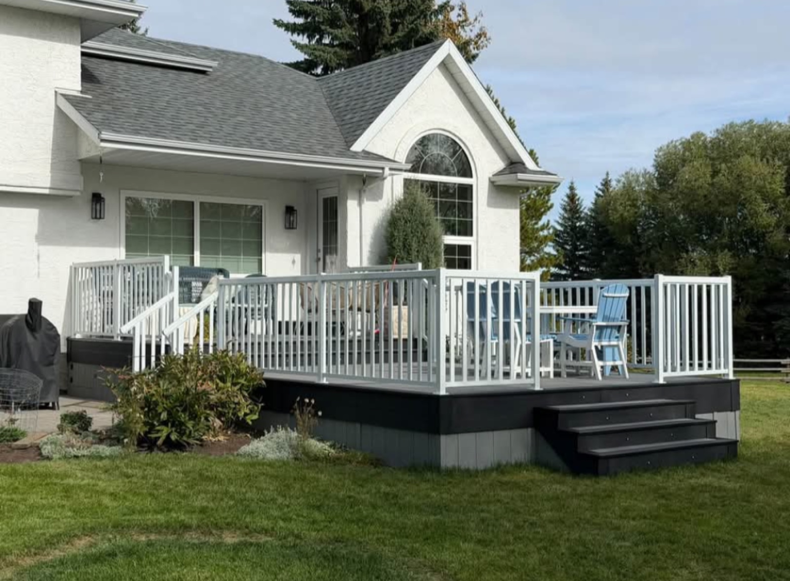 After, The hot tub side in Parkland Beach, AB, by Green Ladder Contractors